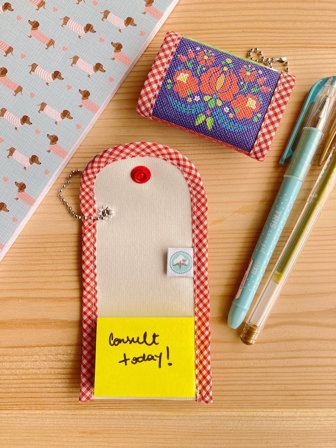 Handmade Keychain Notepad Case, Teacher Gift, Women's Accessory - Etsy