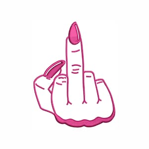 Female Middle Finger Embroidery Design | Finger Dst File | Middle Finger PES File | Female Finger Embroiddery Design