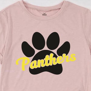 Panthers Paw Svg, Panthers Paw Print Png, Paw Print Vector-bestanden, Panthers Svg Cut-bestanden, dieren Paw Svg, Panthers sublimatie Svg Png-bestand