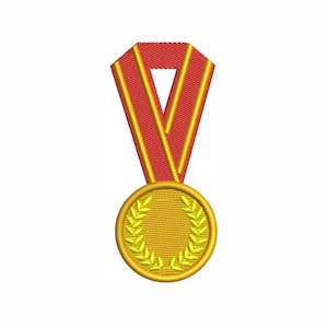 Gold Medal Embroidery Design | Gold Medal Dst File | Gold Medle File | Medal Embroiddery Design | Gold Medal Winner Embroidery Design