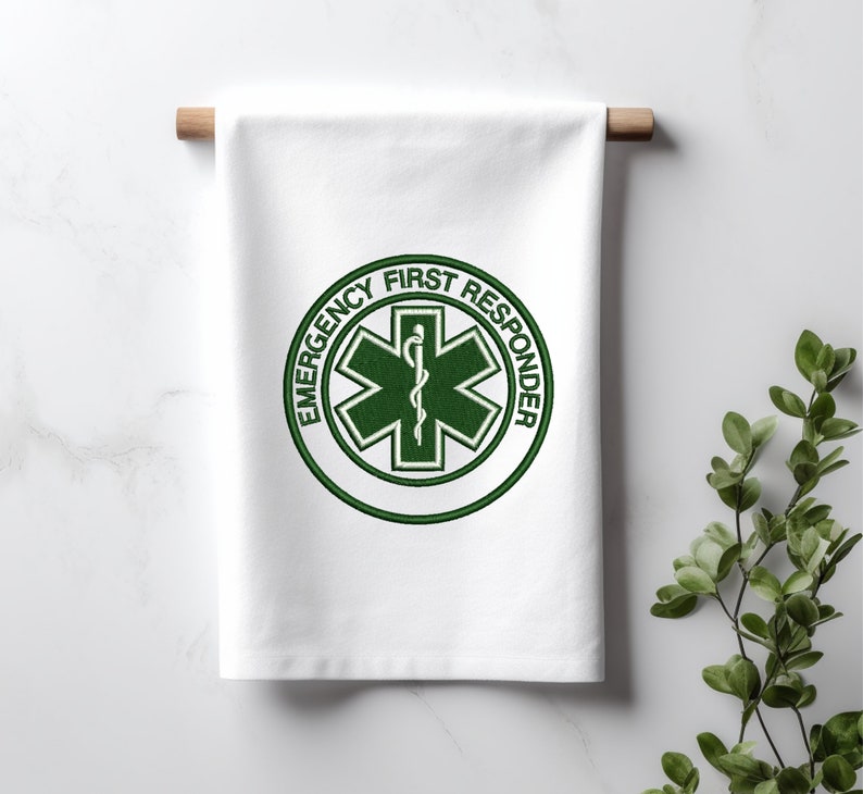 Emergency First Responders Embroidery Pattern | Emergency Medical Logo ...
