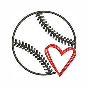 Baseball Outline Embroidery Design | Baseball Dst file | Baseball Pes file
