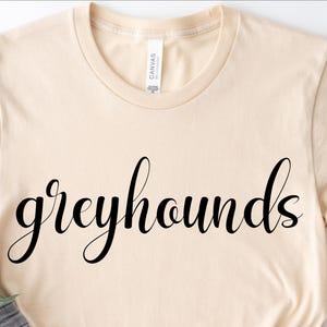 Mascotte dei Greyhounds scritta a mano in formato SVG, mascotte dei Greyhounds in formato PNG, file vettoriali con lettere dei Greyhounds, football in formato SVG, file SVG con mascotte dei Greyhounds tagliata