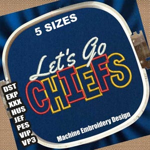 Chiefs Letters Machine Embroidery Designs | Chiefs Border Embroidery Patterns | Chiefs Outline Embroidery Files | Chiefs DST Embroidery File