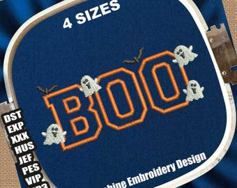 Ghost Boo Machine Embroidery Designs | Spooky Ghost Boo Embroidery Patterns | Ghost Halloween Boo Embroidery DST Files | Boo Embroidery File