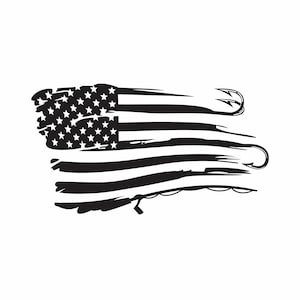 American Flag Fishing Rod Svg, Fishing Distressed Flag Png, Flag Fishing Rod Vector File, Fish Lover Svg, Fish Flag Svg, US Flag Fishing Svg