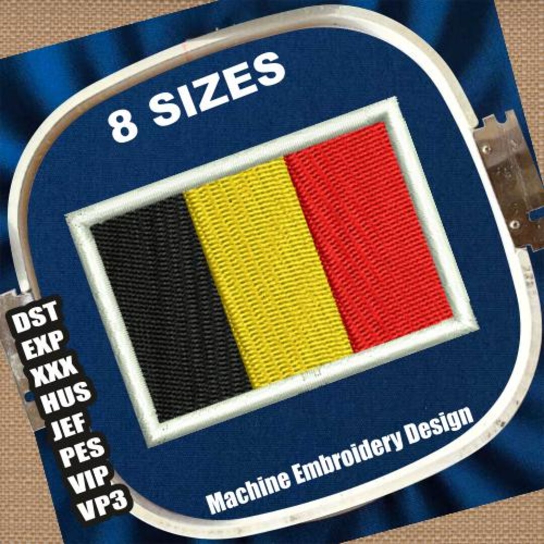 Flag of Belgium Machine Embroidery Design | National Flag Embroidery ...