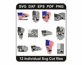 Pipeliner American Flag Svg Pack, USA Flag Pipeliner Png Bundle, Pipeliner Flag Vector File, Pipeliner Svg, Flag Pipeliner Strong Svg