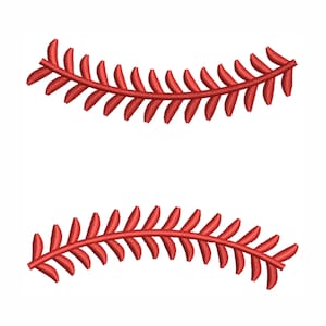 Motif de broderie Baseball points incurvés | Fichier Dst points incurvés de baseball | Fichier pes de baseball à points incurvés