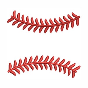 Baseball Curved Stitches Embroidery Design | Baseball Curved Stitches Dst file | Baseball Curved Stitches Pes file