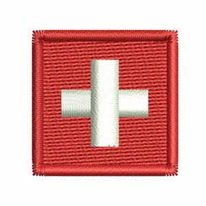 Swiss Flag Embroidery Design | Switzerland Flag Embroidery Design Pattern | Flags Embroidery Design