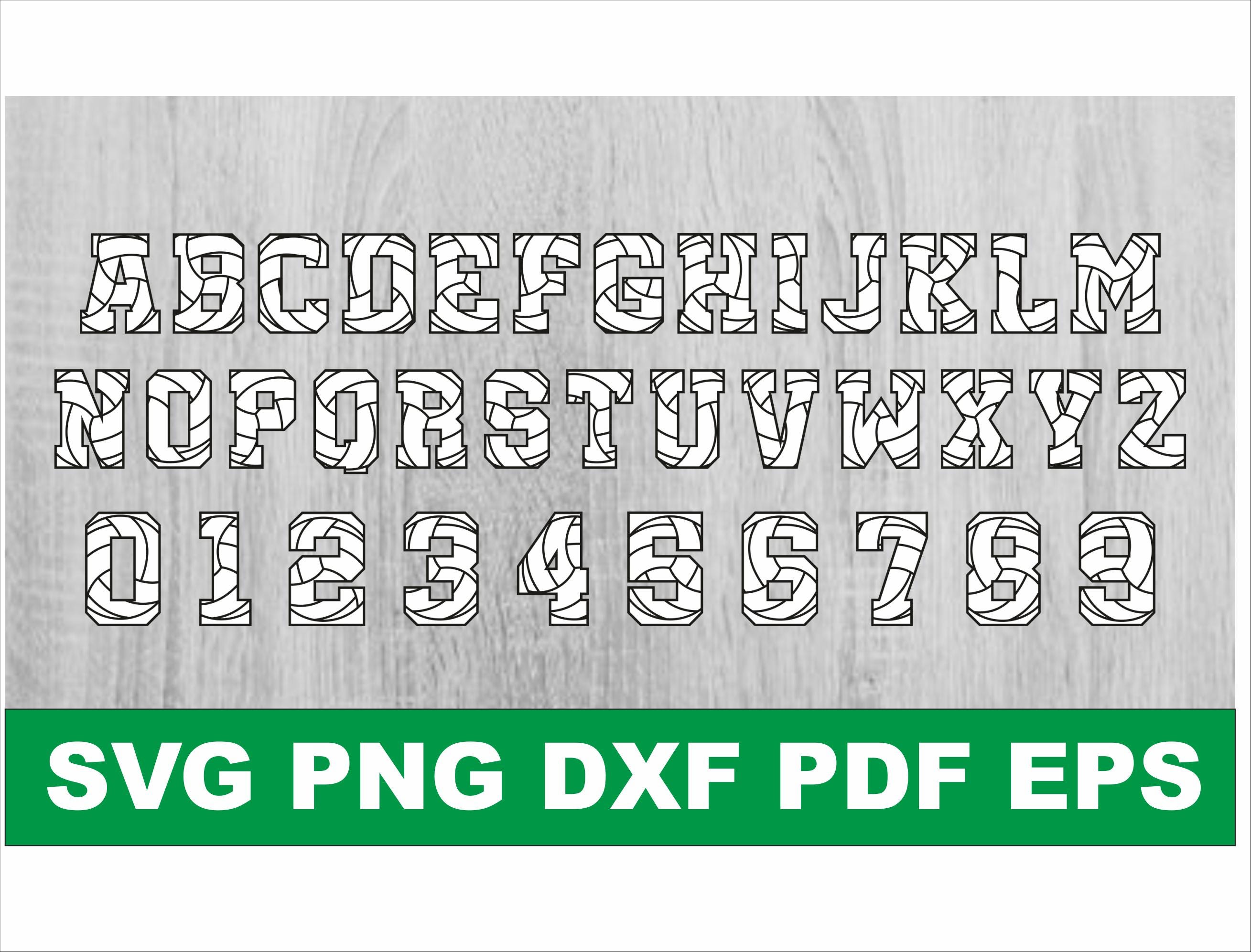 Volleyball Alphabet With Letters Svg, Volleyball Alphabet Png ...