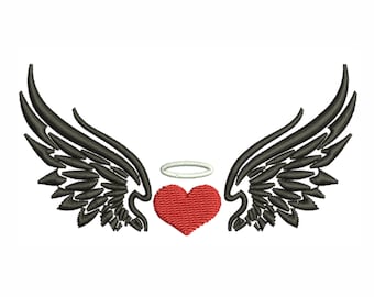 Angel Wings Icon Embroidery Design | Angel Wings Pes File | Angel Wings Dst file