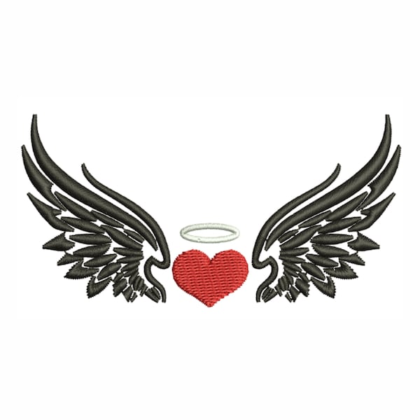 Angel Wings Icon Embroidery Design | Angel Wings Pes File | Angel Wings Dst file