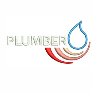 Plumber Logo Embroidery Design | Plumber Machine Embroidery Design | Plumbing Logo Embroidery Design DST PES Format