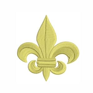 Diseño de bordado Fleur De Lis / Patrón de diseño de bordado de máquina Fleur De Lis / Diseño de bordado De Lis Formato DST PES