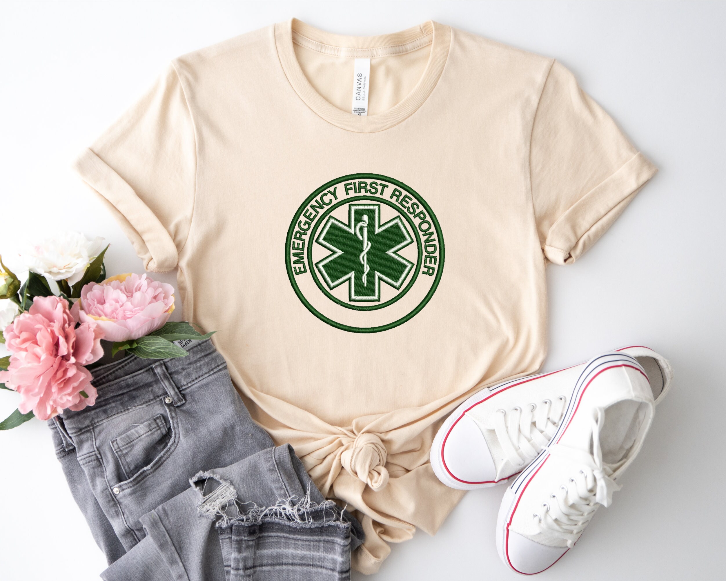 Emergency First Responders Embroidery Pattern | Emergency Medical Logo ...