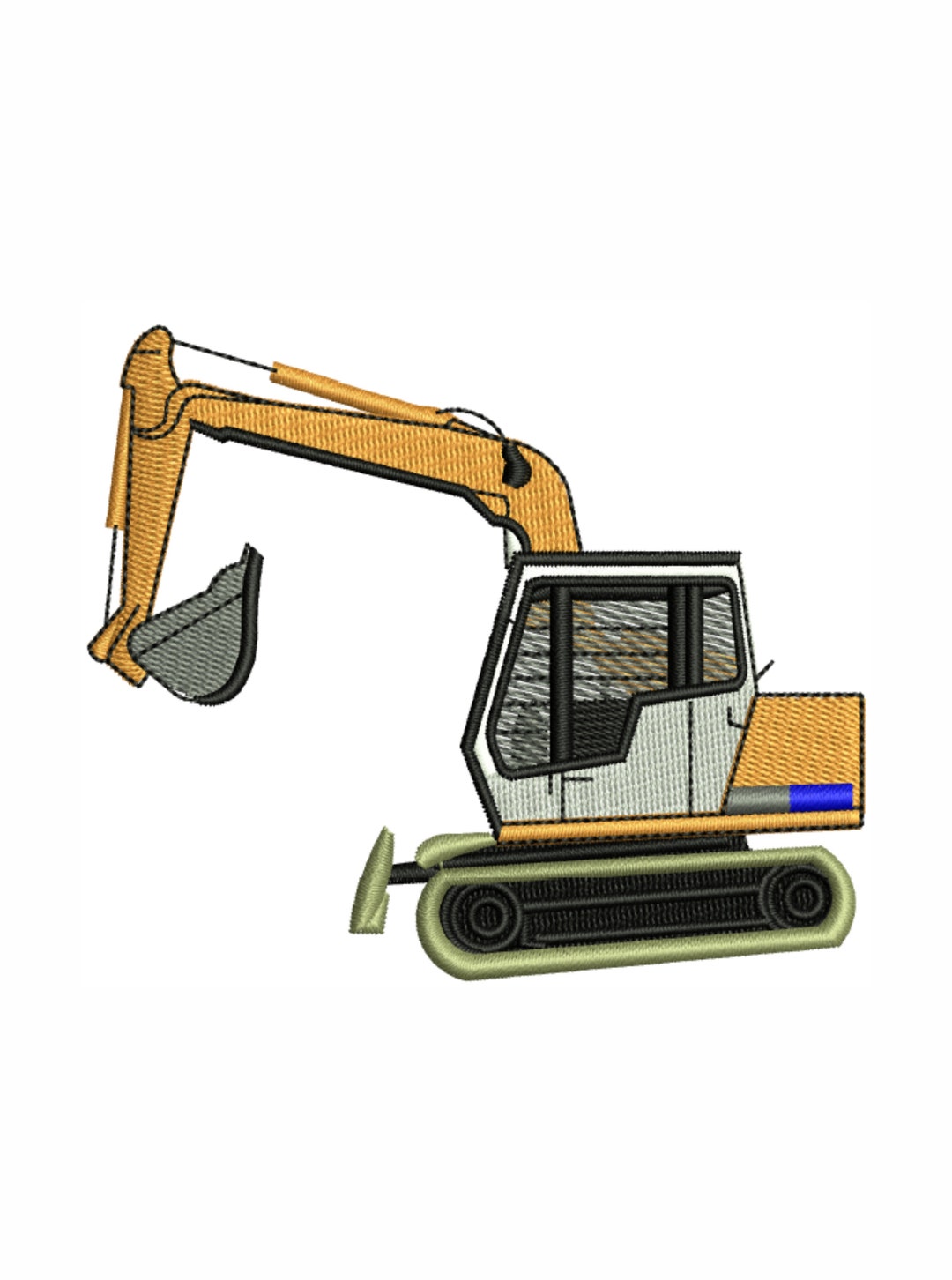 Digger Embroidery Design Excavator Embroidery Design Pattern JSB