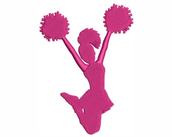 Cheer Girl Embroidery Design | Cheerleading Cheer Girl Pes file | Cheerleader Girl Dst file | Cheer Embroidery Design | Cheerleader Sew file