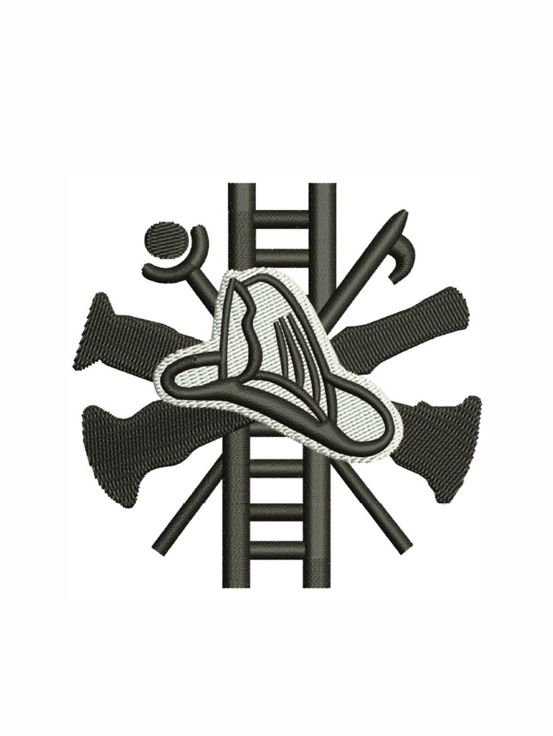 Firefighter Logo Embroidery Design Fire Dept Embroidery Design Pattern