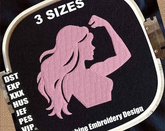 Machineborduurontwerpen sterke vrouw | Krachtige borduurpatronen voor dames | Feministisch borduurwerk | Borduurwerk vrouwenrechten | Damesborduurwerk