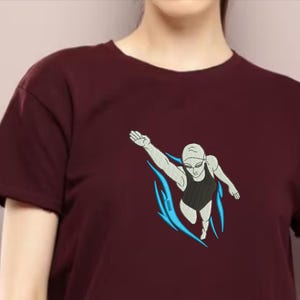 Swimming Machine Embroidery Design | Swim Embroidery Pattern | Swimmer Embroidery Files | Swimming Water Embroidery File | Sports Embroidery
