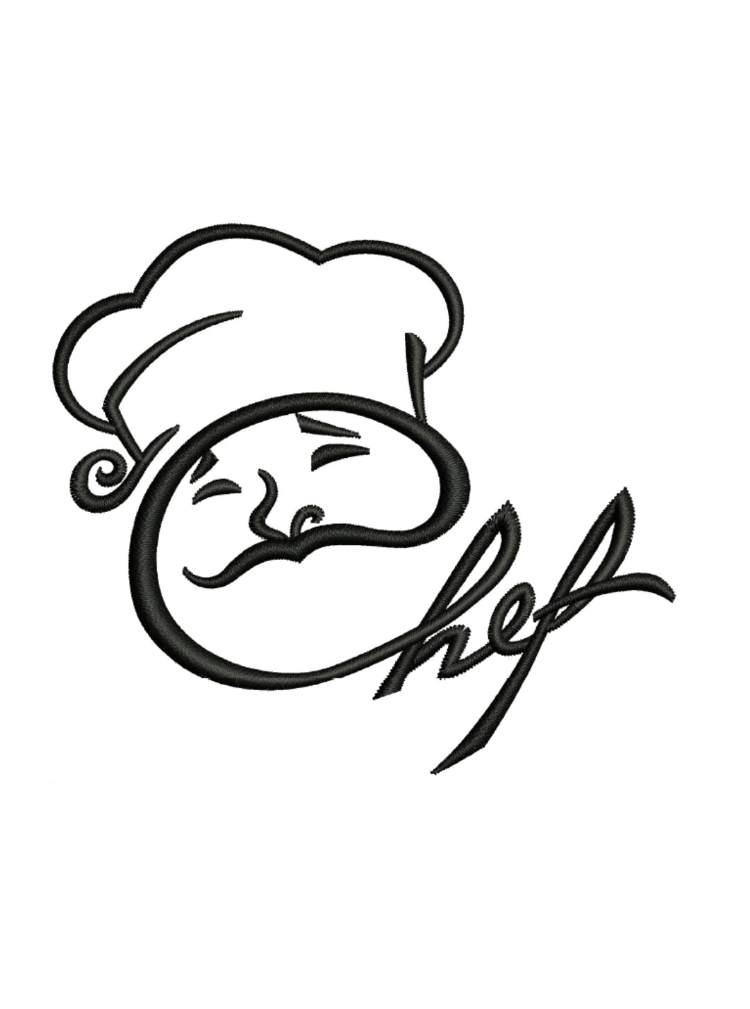 Chef Cap Embroidery Design Chef Logo Embroidery Design Pattern Chef