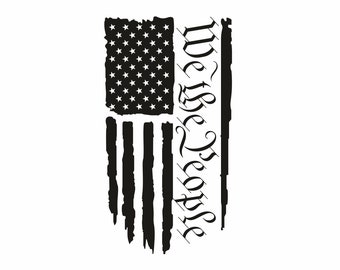 私たち国民のアメリカ国旗（黒）SVG、私たち国民の傷んだアメリカ国旗（PNG）、私たち国民の国旗（ベクターファイル）、ぼろぼろになった愛国的な国旗（SVG）