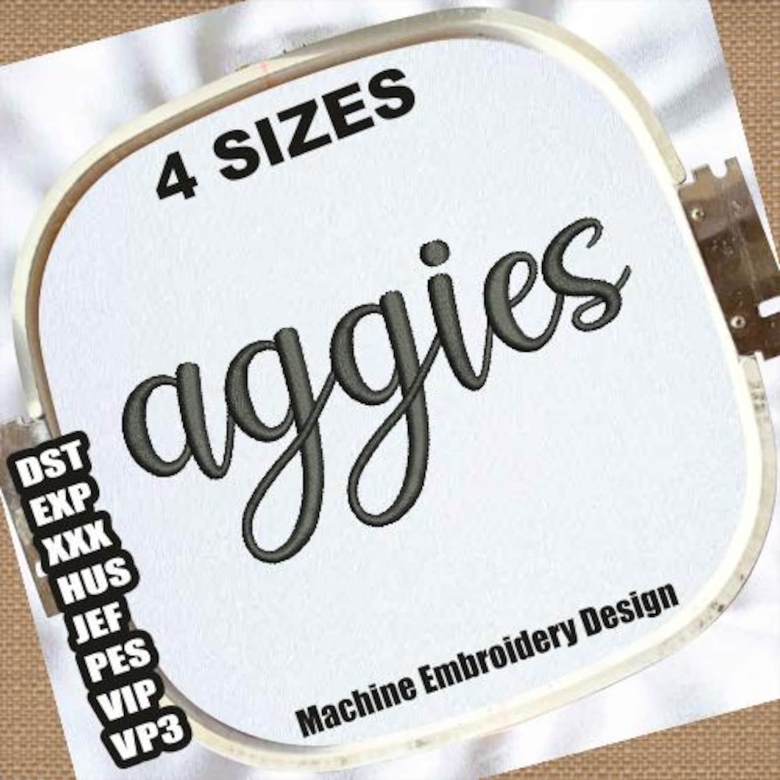 Aggies 3D Puff Machine Embroidery Design | Aggies Puffy Foam Embroidery ...