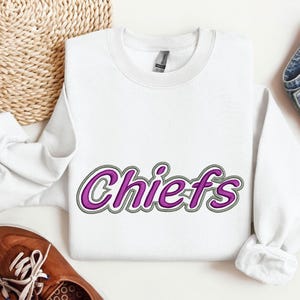 Chiefs 3D Puff Machine Embroidery Design | Chiefs Puffy Foam Embroidery Pattern | Chiefs 3D Puff Letter Embroidery File | 3D Puff Embroidery