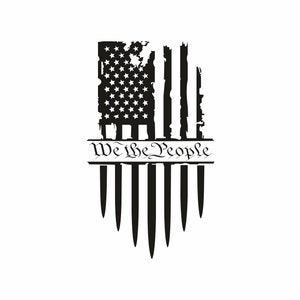 3x5FT We The People Black Flag Banner – 100D Polyester, Printed, Brass Grommets, Outdoor/Indoor
