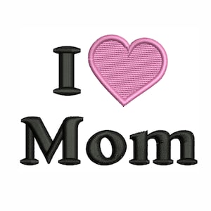 Liebe Mama Stickdatei Design | Herz Mom Maschinenstickerei | Muttertag Stickdatei Pes Dst Format