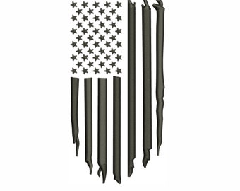 Distress USA Flag Embroidery Design | American Flag Embroidery Design Pattern | USA Flag Embroidery Design DST Pes Format