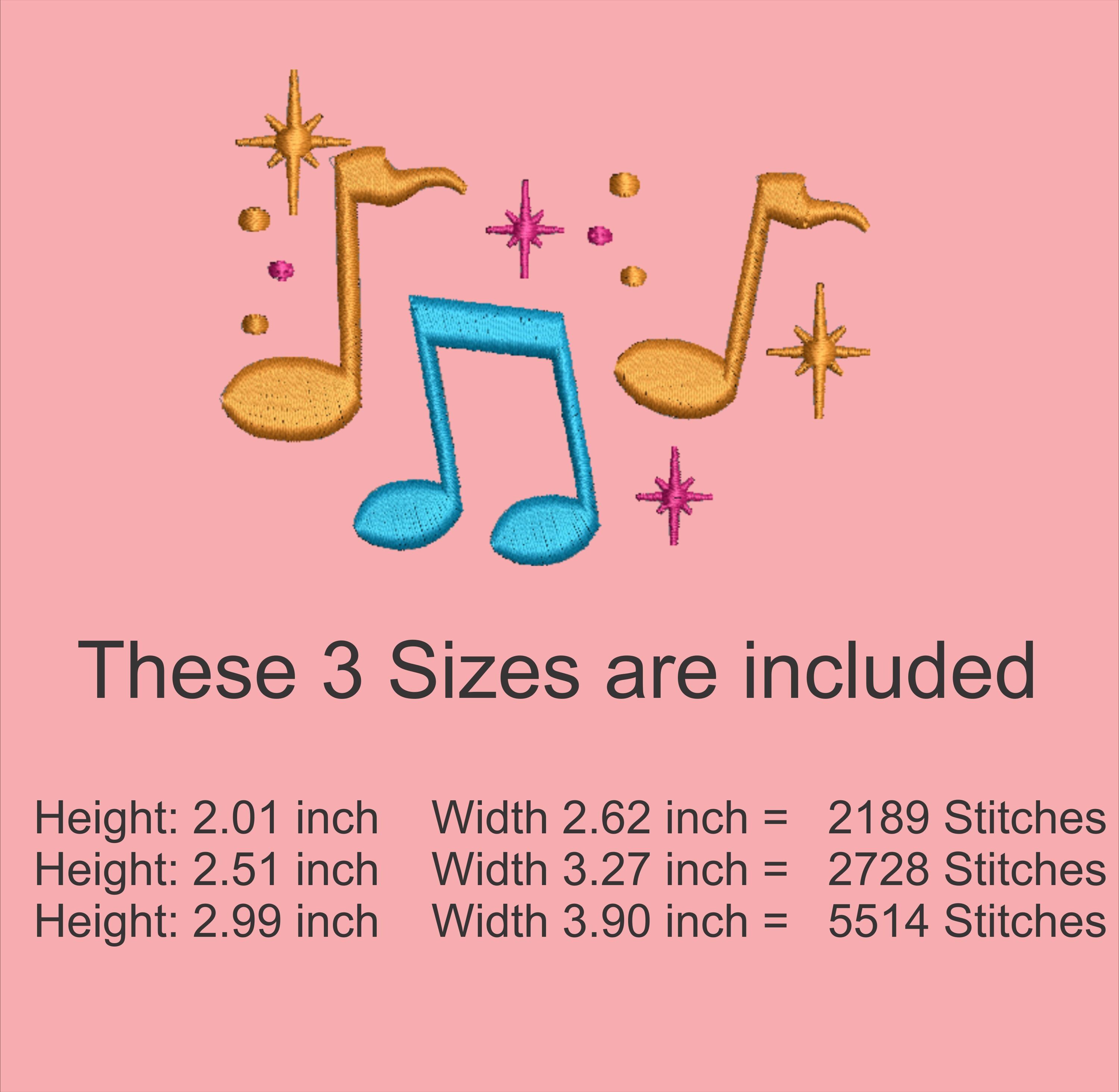 Music Notes Machine Embroidery Designs Bundle | Musical Symbol ...
