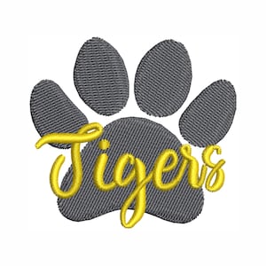 Tigers Paws Embroidery Design | Paw Print DST File | Paw PES File | Tiger Paw Print Embroidery Patterns | Tiger Paw Logo Embroidery Designs