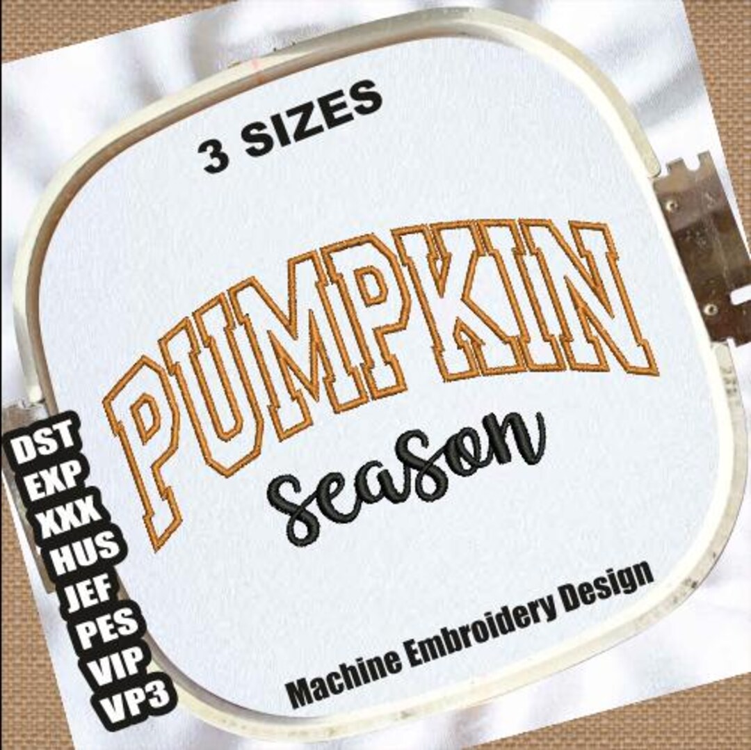 Pumpkin Season Machine Embroidery Designs Pumpkin Autumn Embroidery ...
