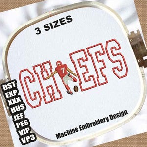 Chiefs Outline Machine Embroidery Designs | Chiefs Letters Embroidery Patterns | Chiefs Embroidery FileS | Chiefs Border DST Embroidery File