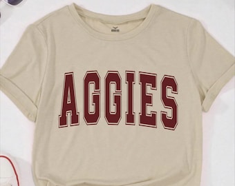 Aggies Letters SVG、Aggies PNG、Aggies フォント ベクター ファイル、Aggies Letters SVG カット ファイル、Cricut 用シルエット PNG DXF EPS PDF 印刷可能ファイル
