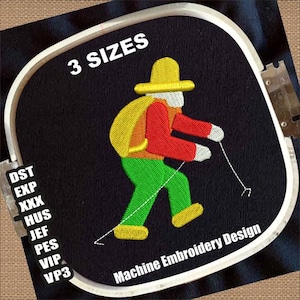 Hiker Machine Embroidery Designs | Hiking Embroidery Patterns | Outdoor Embroidery Files | Adventure Embroidery Files | Outsider Embroidery