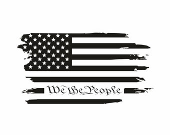 We The People Svg, We The People Distressed USA Flag Png, We The People US Flag Vector File, USA Patriotic Tattered Flag Svg, Us Flag Svg