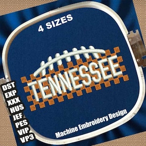 Tennessee Checkered Machine Embroidery Design | Tennessee State Embroidery Patterns | Tennessee Embroidery File | State Tennessee Embroidery