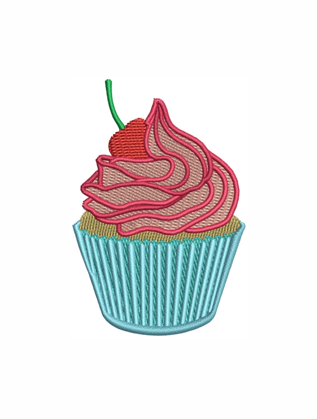 Cupcake Embroidery Design Birthday Cupcake Dst File Birthday Cake Pes