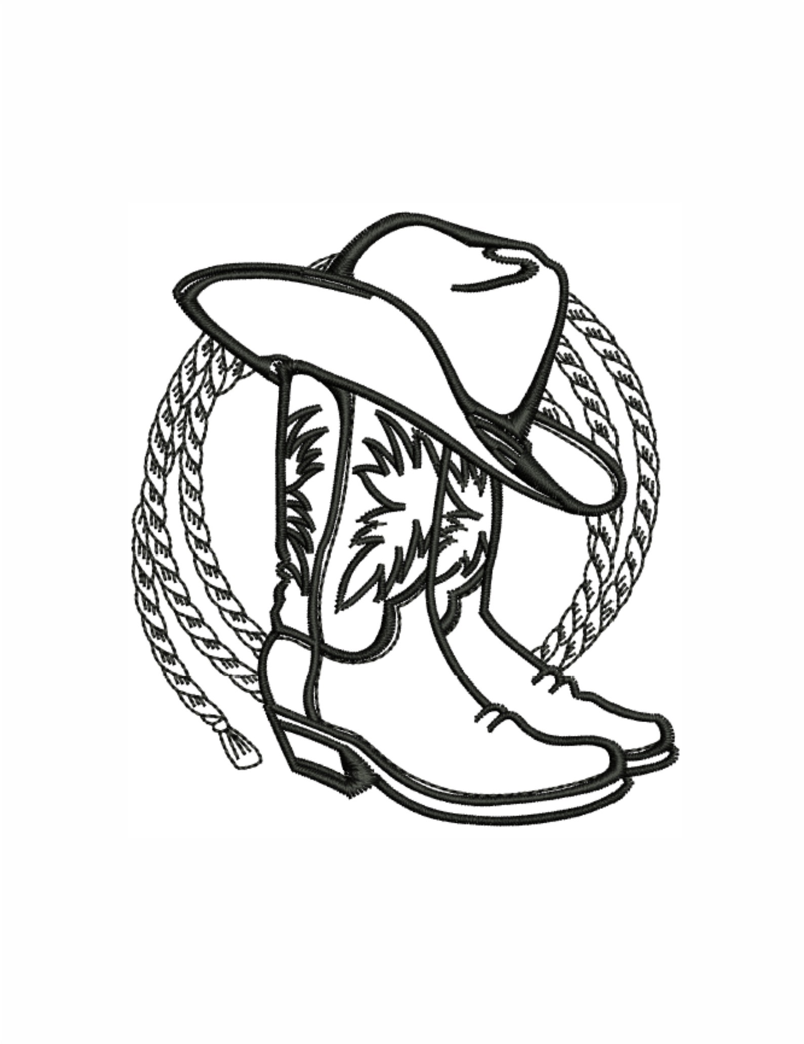 Cowboy Boot Embroidery Design Cowboy Hat With Boot Dst File - Etsy