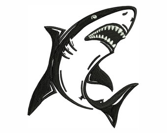 Shark Embroidery Design | Shark Dst File | Shark Finger Pes File