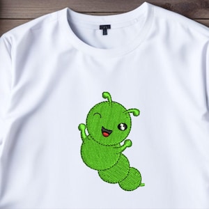 Cut Caterpillar Machine Embroidery Designs | Caterpillar Insect Embroidery Patterns | Caterpillar Worm Embroidery | Beetle Worm Embroidery