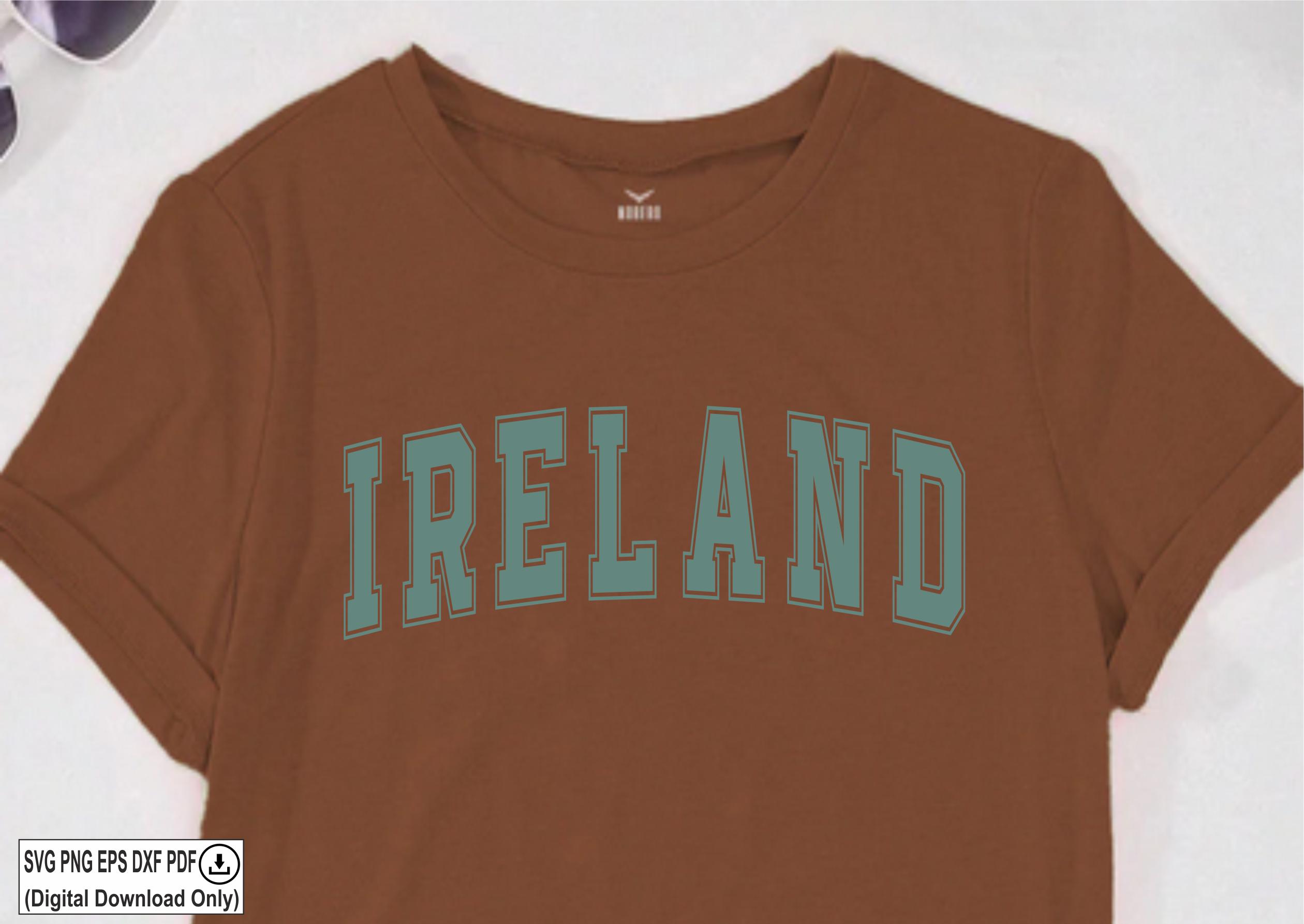 Ireland Svg, Ireland Letters Png, Irish Vector File, Ireland Outline Letters Svg Cut File For Cricut Silhouette Png Eps Dxf Printable Files