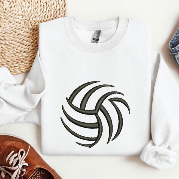 Motif de broderie Machine de volley-ball | Motif de broderie contour de volley-ball | Fichier de broderie ballon de sport | Fichier de broderie de ballon de volley-ball