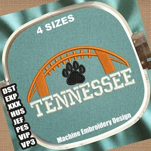 Tennessee Paw Machine Embroidery Designs | Tennessee State Embroidery Patterns |  Tennessee Embroidery Files | Tennessee DST Embroidery File