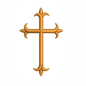 Christian Cross Embroidery Design | God Christian Cross Machine Embroidery Design | Religious Cross Embroidery Design DST PES Format