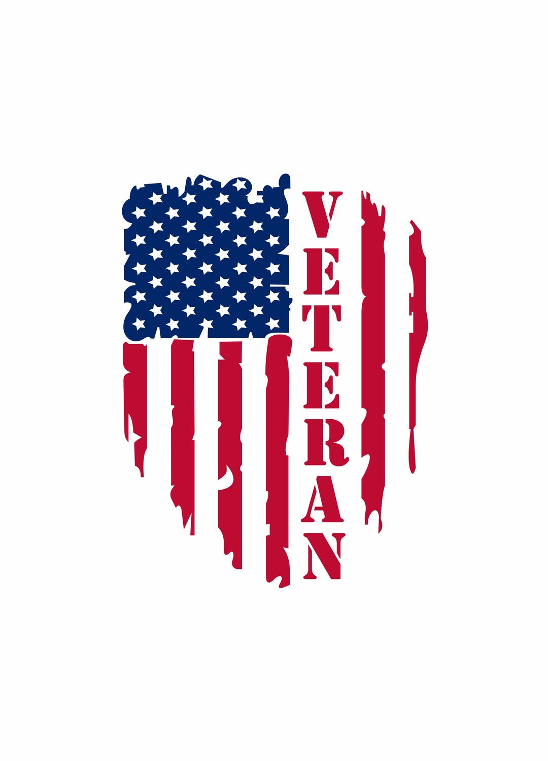 Veteran Flag Svg, Us Veteran Flag Png, Patriotic Veteran Vector File
